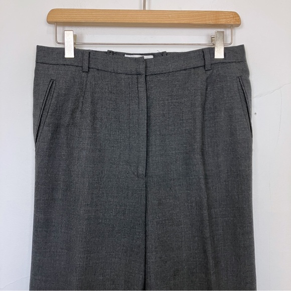 Vintage high waisted grey wool trousers mom pants petite cropped - Picture 3 of 8